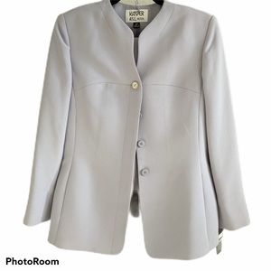 NWT 2 PC Suit Kasper Jacket Skirt Lavender 8P